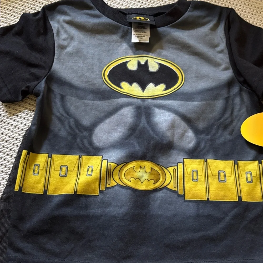 Pajamas Batman new boys size 5T detachable cape TM & DC Comics polyester